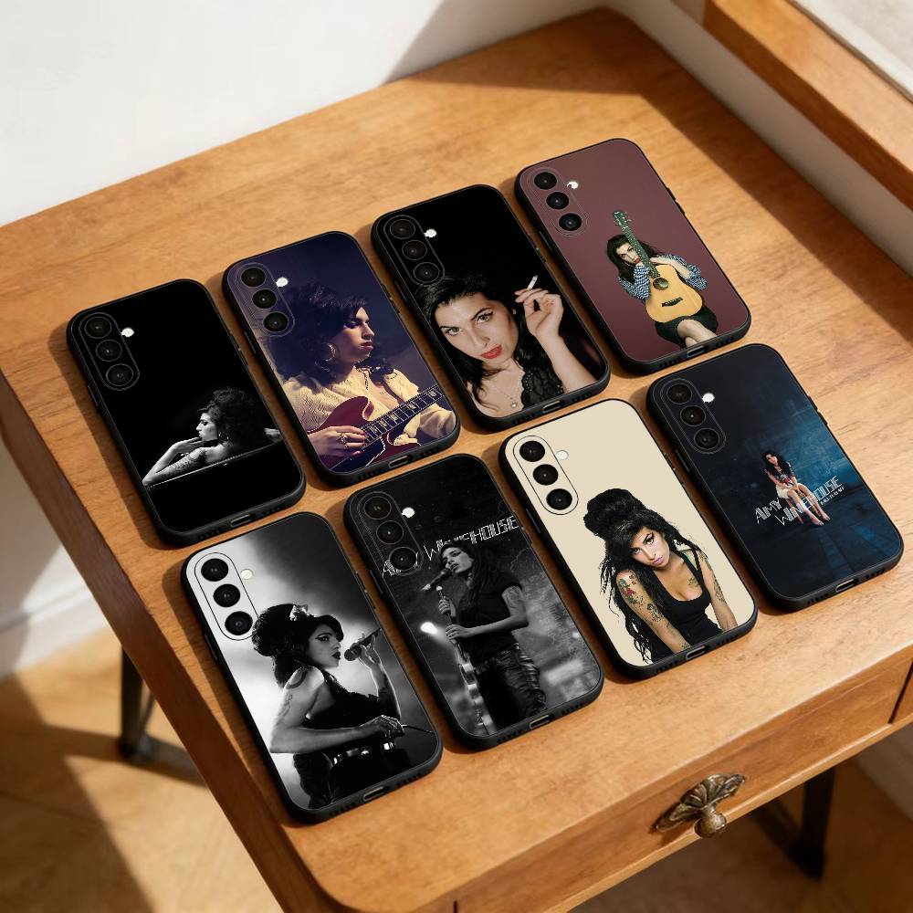 Amy Winehouse Back to Black Phone Case For Samsung Galaxy A20,21s,22,31,32,52,53,72,73,80,91 Soft Black Shell