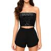 Women's Fashionable And Sexy Sequined Strapless Top