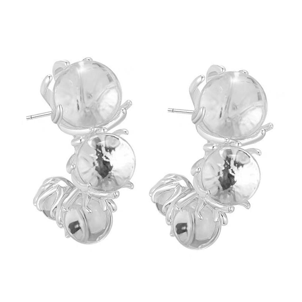 Elegant Clear Bead Earrings for Women Simple Design Lightweight and Comfortable Perfect for Daily Wear or Special Occasions
