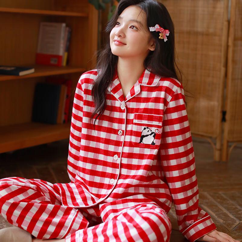 Женская фланелевая пижама в клетку Lilang