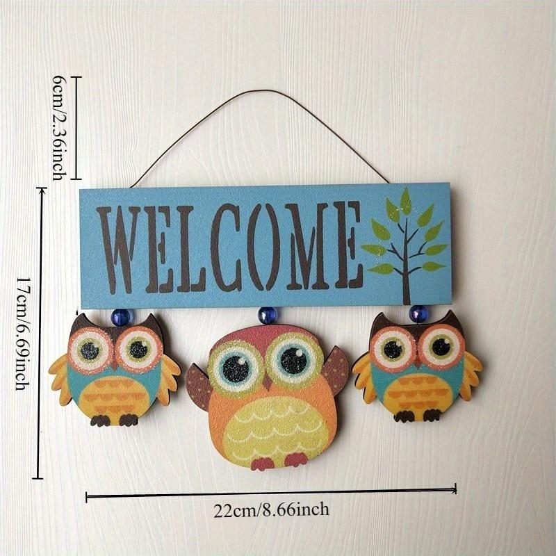 

Новые аксессуары для дома в пасторальном стиле Творческая личность Сова Листинг Добро пожаловать в Добро пожаловать в магазин Настенная подвеска синий