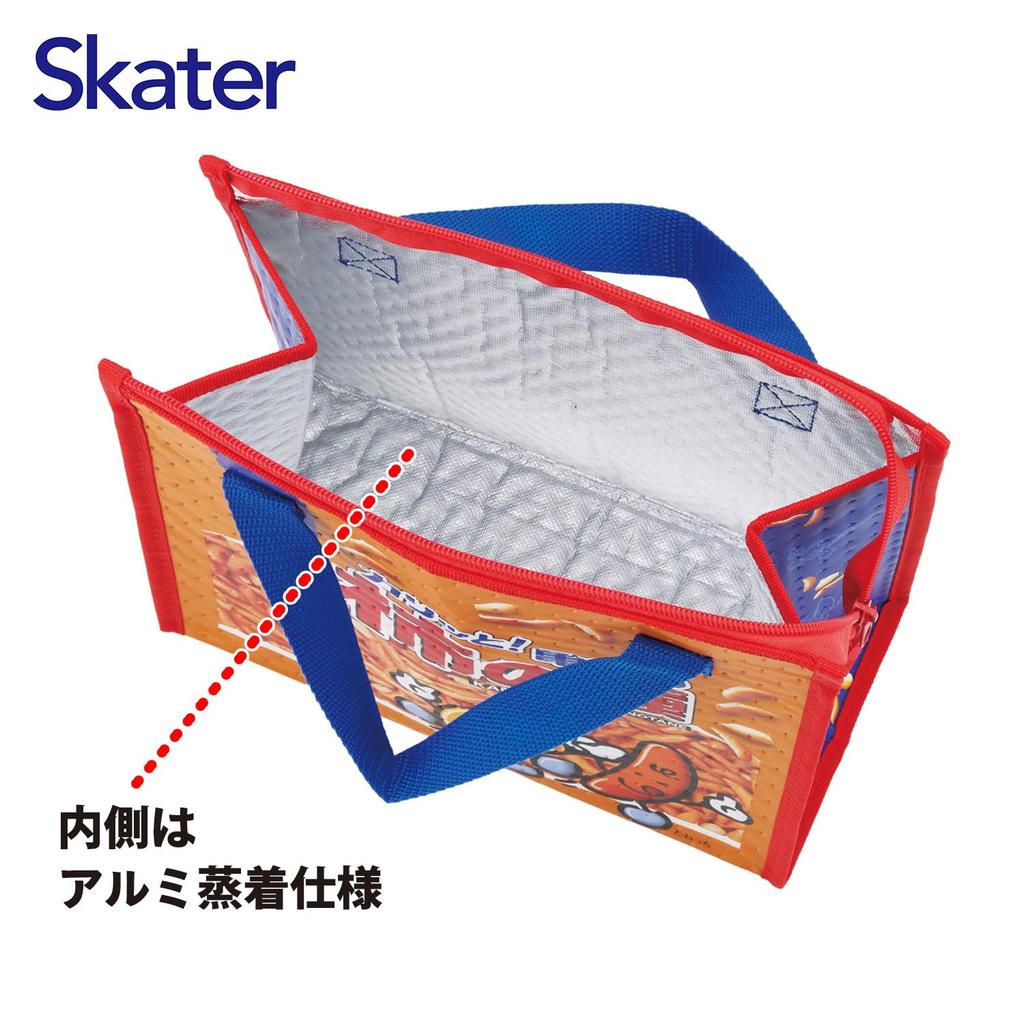 Skater Lunch Nonwoven Sweets Kameda Kakinotane Bag, Fabric, Insulated, Series, (Persimmon Seeds) FBC1-A