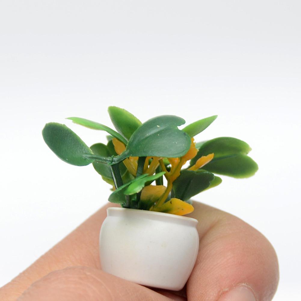 Miniature Flower Pot Garden Accessories 20PCS Dollhouse Plant Model for Toy House Photography Props and DIY Crafts