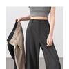 Pantalones de Traje de Pierna Ancha y Cintura Alta para Mujer