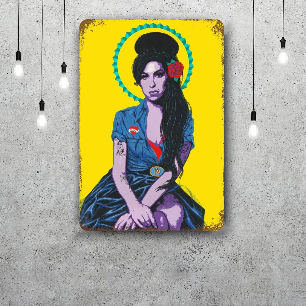 Amy whinehouse Klassiek Poster Roestig Metalen Plaat Retro Decoratief Bord Bar Man Cave Garage Club Metalen Bord Wanddecoratie