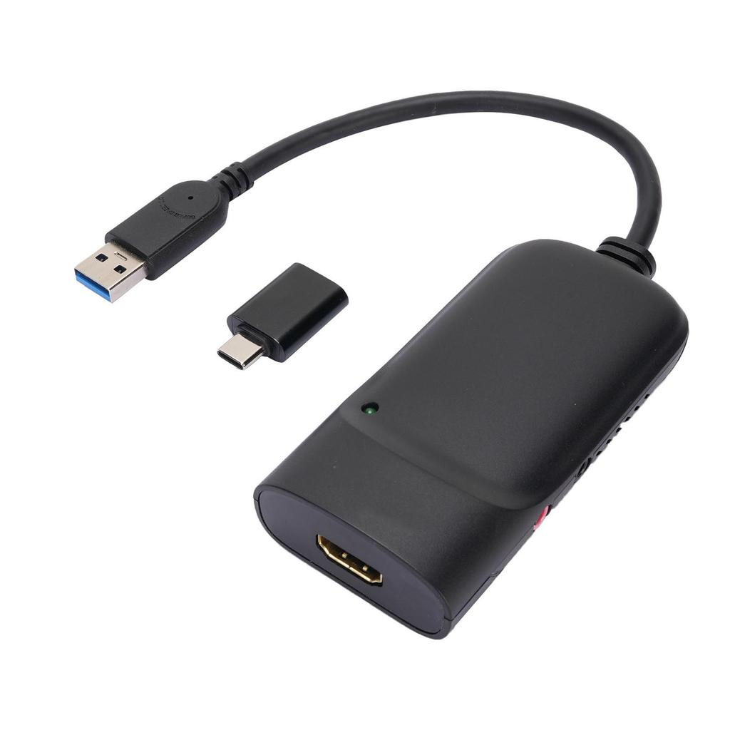 USB3.0 to High Definition Multimedia Interface 2K Adapter Pluggable o Output Microphone Input