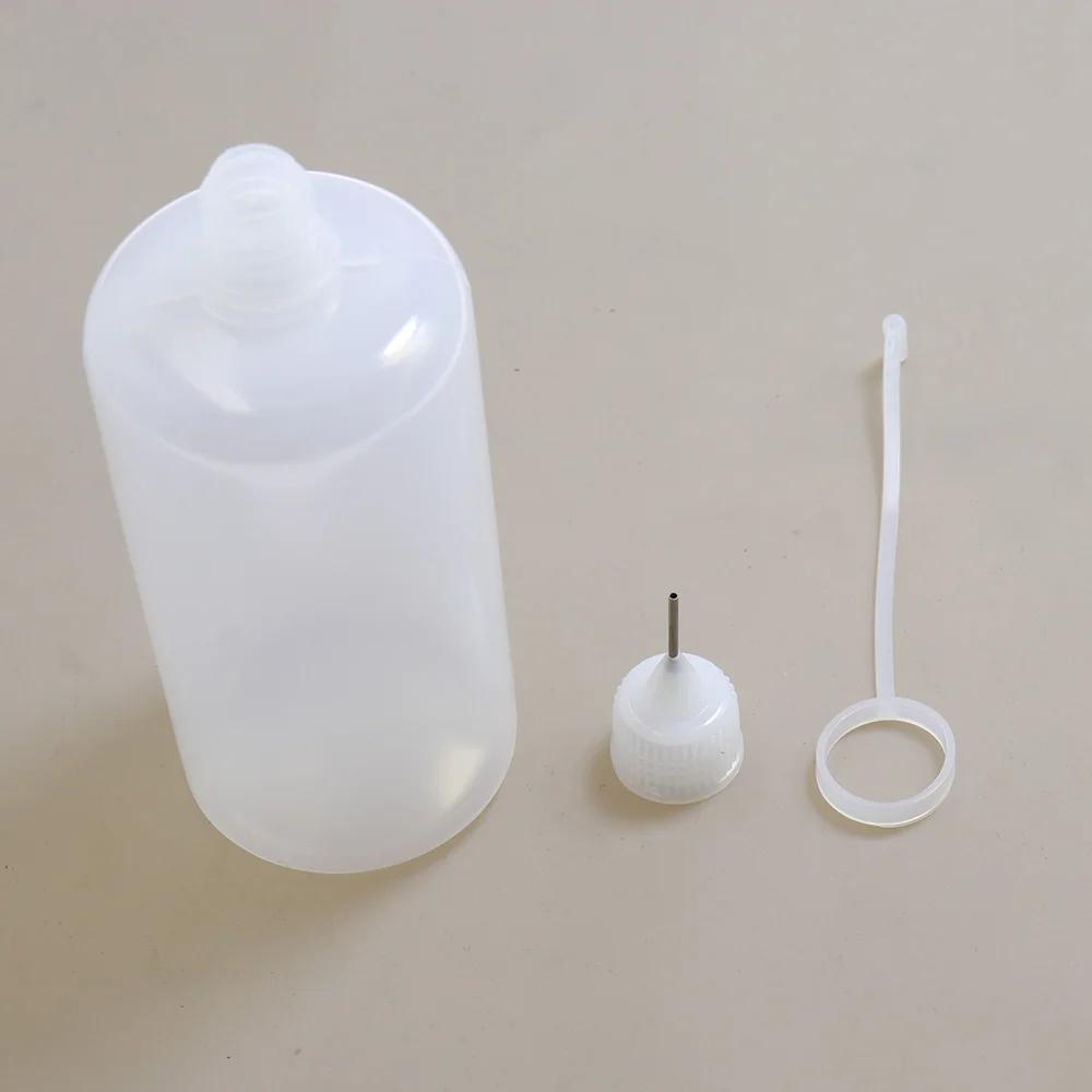 5ml 10ml 15ml 30ml 50ml 100ml 120ml Sticlă din Plastic PE Reumplabilă cu Picurător, Tip Aplicator Squeezable cu Capace cu Vârf Ac Pentru Lipici