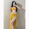 3 Pieces Micro Bikini Set Bikini Sexy Women Swimsuit Long Skirt Female Swimwear Bathing Suit Beachwear Cover Ups