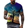 Fashion Landscape original men's T-shirts Summer Casual O Collared Tees Short Sleeve New 3D Printed Trend Street Leisure Tops