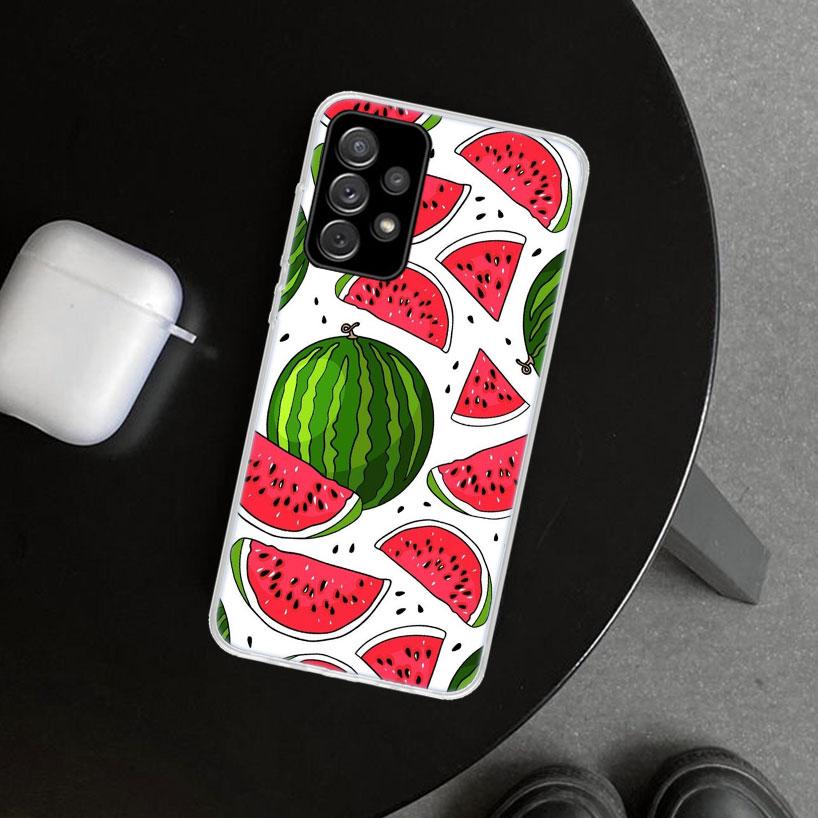 Watermelon Summer Fruit Phone Case Cover for Samsung Galaxy A12 A22 A32 A52 A72 A02S A51 A50S A31 A20S A10S Note 20 Ultra 10 Plu
