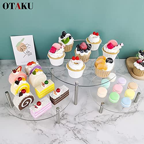 3-Tier Cake Stand, Cupcake Stand, Afternoon Tea Stand, Fruit Plate, Acrylic Cake Shelf, Acrylic Stand for Cakes, Fruits, Desserts, and Snacks, Perfect