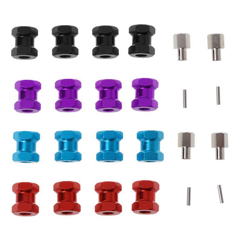 

4PCS Wheel Hex Hub Extension Adaptor 4 Longer Combiner Coupler Alloy for RC Crawler RC Spare Parts червоний