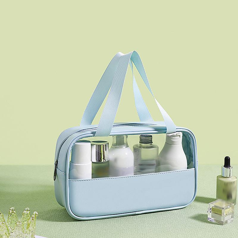 Portable Travel Cosmetic Bag Women Transparent Makeup Bag Large-Capacity Bath Wash Bags Multifunction Waterproof Storage Case