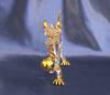 Fourcato Handmade Glass "Emperor Dragon" with Golden Orb, Large X 3 Pieces