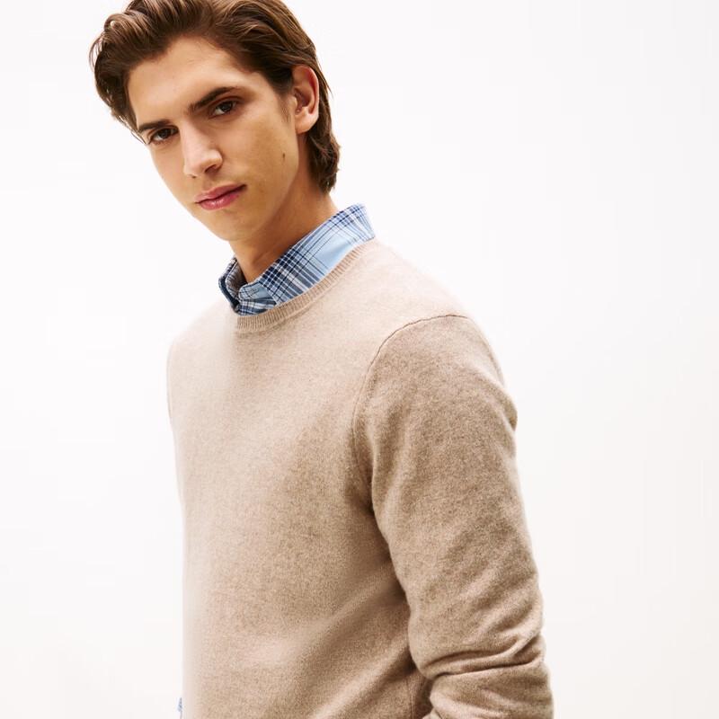 Tommy Hilfiger Men's Solid Cashmere Round Neck Sweater