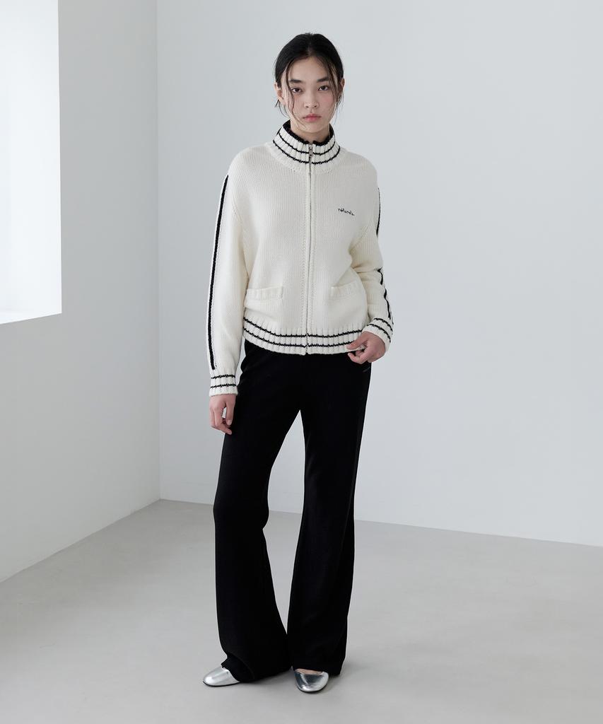 ROLAROLA Boots Cut Knit Pants Black