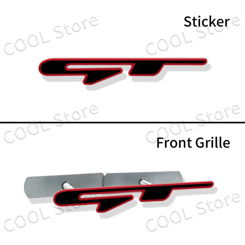 ART1   GT line Car Emblem Metal Side Fender Trunk Badge For Kia K3 K5 K9 Forte Ceed Cerato For Peugeot Car Front Hood Grille Decoration