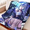 Game Honkai:starrail Silver Wolf Flannel Blanket Warmth Soft Air Conditioning Otaku Blanket Multifunctional Decorative Blankets