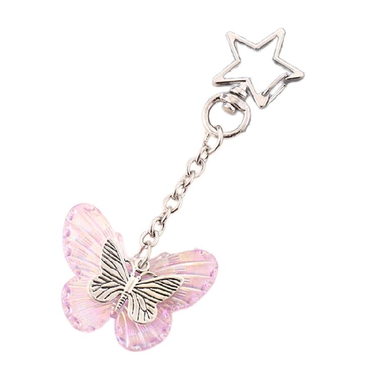 Aesthetic keychains Purse Handbag Backpack Bag Pendant Charms Butterfly Keychains Charms Car Keyring for Women Girls