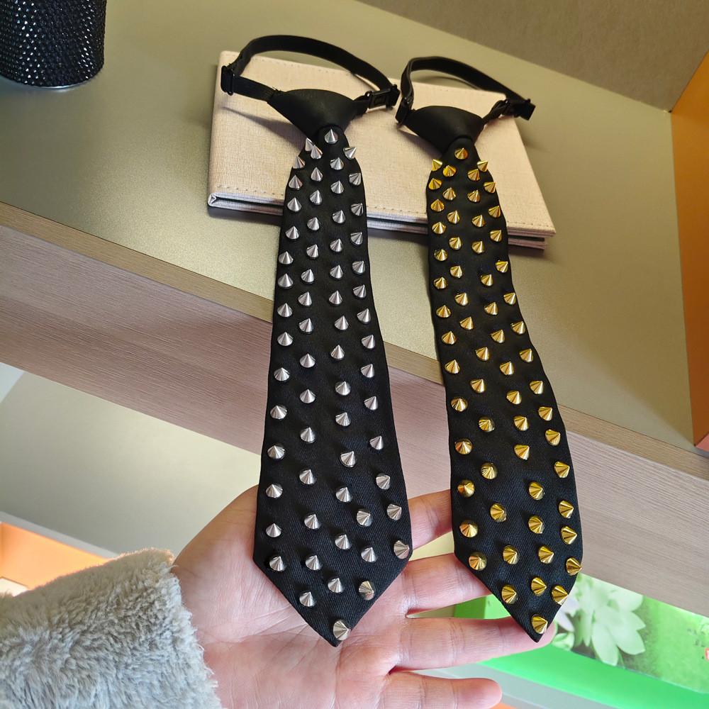 Modern Punk Snapon Necktie With Arrow Design For Casual Daily Wear
