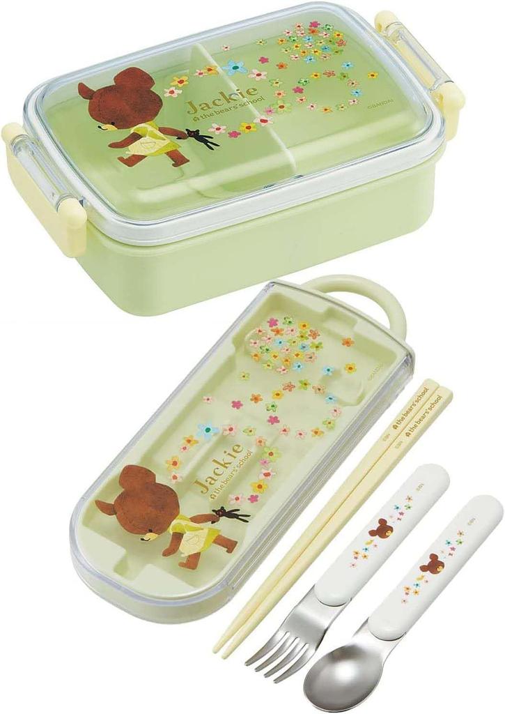Skater Lunch Single Made in for Girls Kids' Box, Tier, 450ml, Dome-Shaped, Antibacterial, Japan, (The Bears' School)