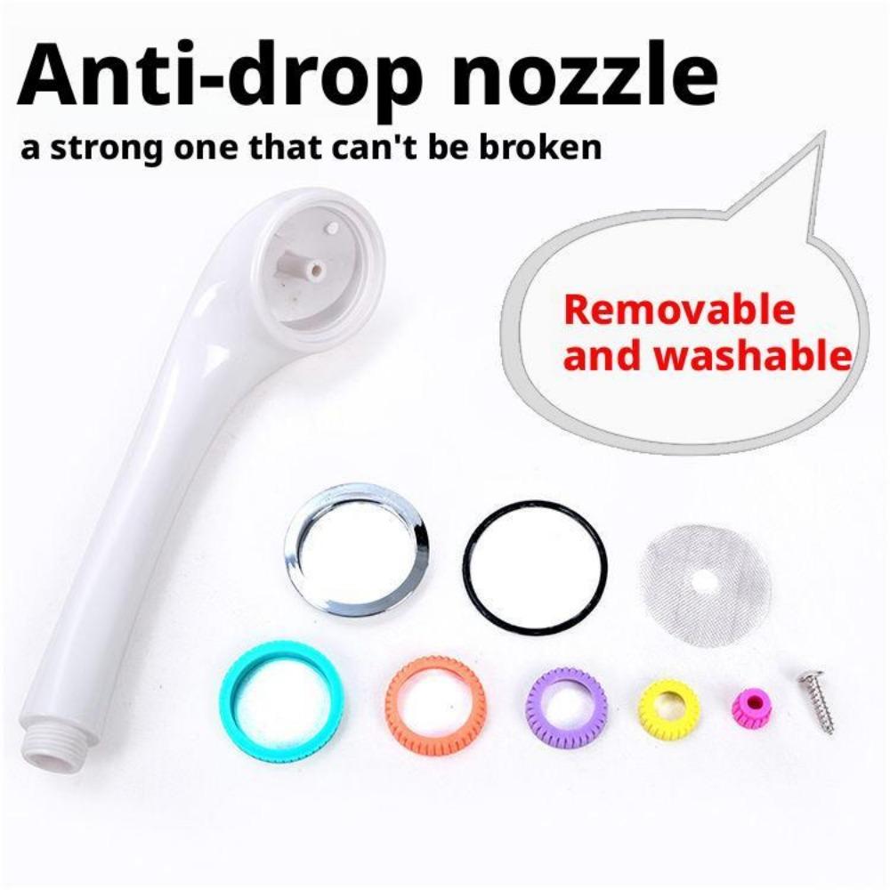 Anti-drop Nozzle Supercharged Shower Nozzle Bath Universal Shower Head Set Shower Head Anti-blocking Colorful Shower