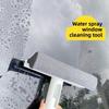 Household Glass Cleaner - Can Spray Water, Has A Glass Scraper, Three-color Window Cleaning Tool, Multi-functional Glass Cleaning Device