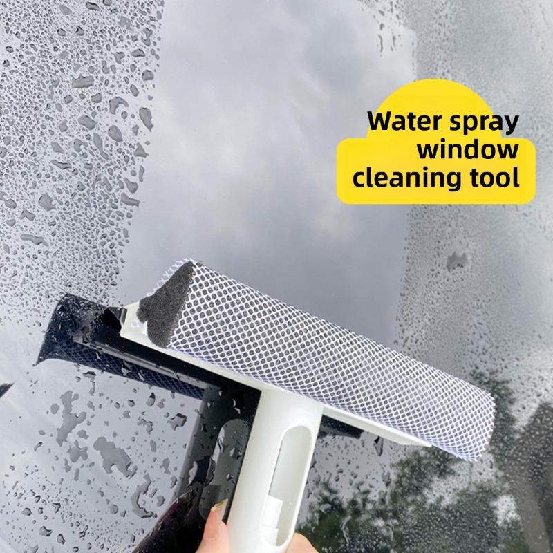 Household Glass Cleaner - Can Spray Water, Has A Glass Scraper, Three-color Window Cleaning Tool, Multi-functional Glass Cleaning Device