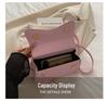 Retro Solid Color Crossbody Bag - Fashionable Simple Design, Commuting Shoulder Handbag, Small Square Shape