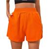 Elastic Waist Loose Wide Leg Solid Color Casual Sports Women's Shorts