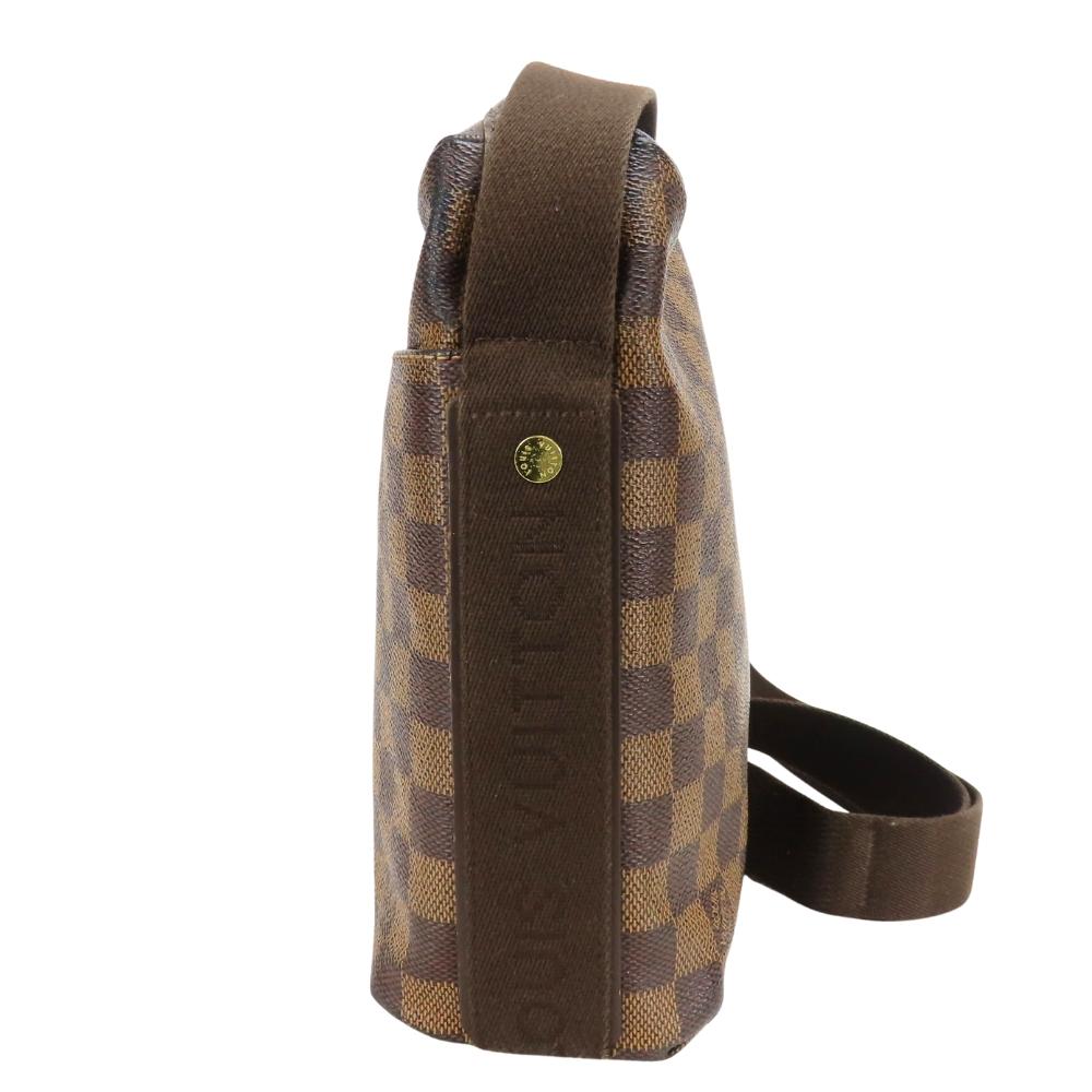 Used LOUIS VUITTON Shoulder Bag Trotter Bobul N41135 Damier/leather Ebene Brown Everyday use