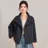 Jinjv Women's 100% Wool Double-Sided Short Coat