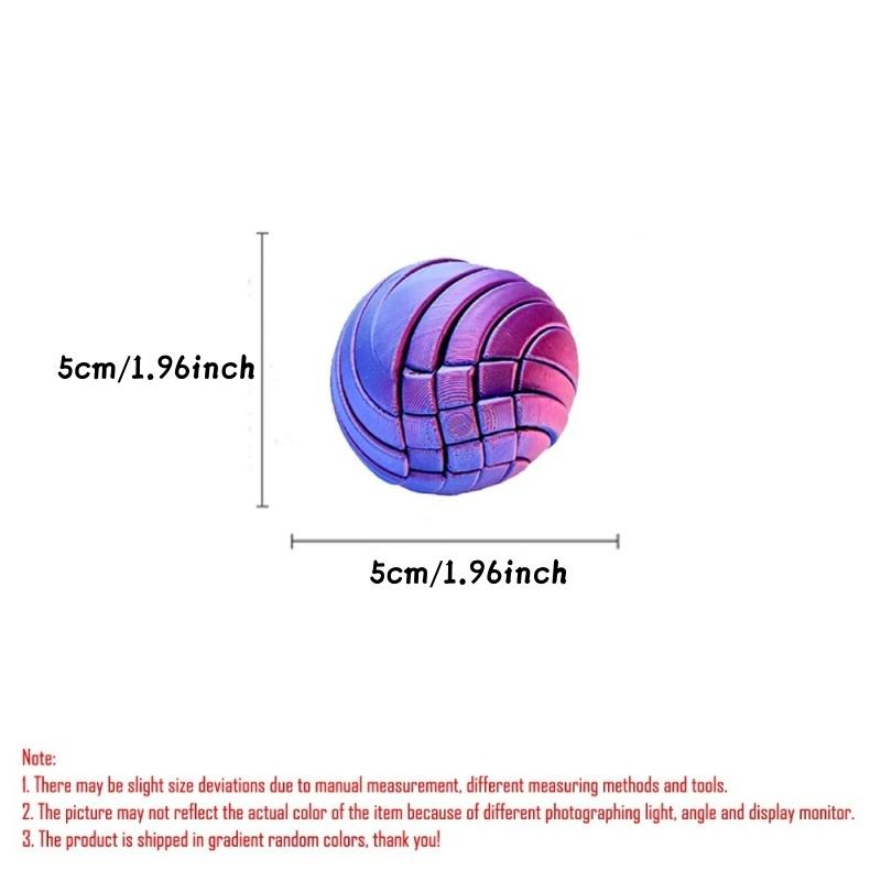 

3D Printed Ball Fidget Toy for Adults Gear Sphere Stress Balls Desk Toy for Stress Relief, Relaxation & Focus фиолетовый