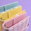 A6 Snowflake Button PU Leather DIY Binder Notebook Only Cover Diary Books Schedule Covers School Stationery