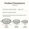 PET Glacier Fruit Bowl Gold-Trimmed Edge Thickened Shatterproof Snack Display Plate Large Capacity Glacier Texture