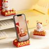 Cute Fortune Cat Phone Stand Creative Wealth Cat Model Phone Storage Rack Home Office Desktop Decoration Ornament Gift