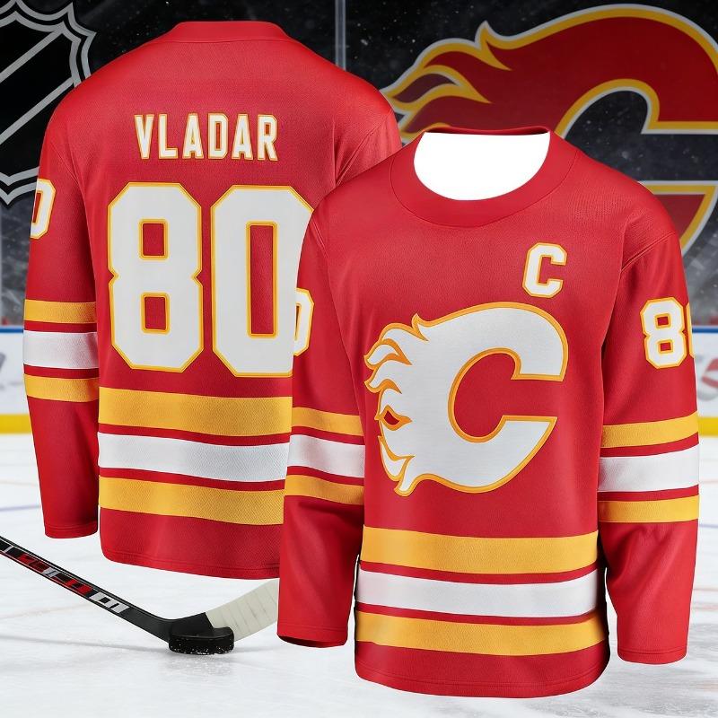 2026 Men's New Model Calgary Men's Ice Hockey Sport Shirt 3D Print Breakthrough Style Red Ball Game Long-Sleeved Shirt Kids