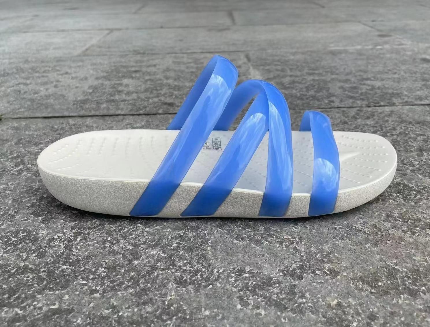 

Новые тапочки с неглубокой волной, нескользящие туфли на плоской подошве, уличные повседневные сандалии с мягкой подошвой, женские сандалии, дышащая пляжная обувь W9 (size 39/40)