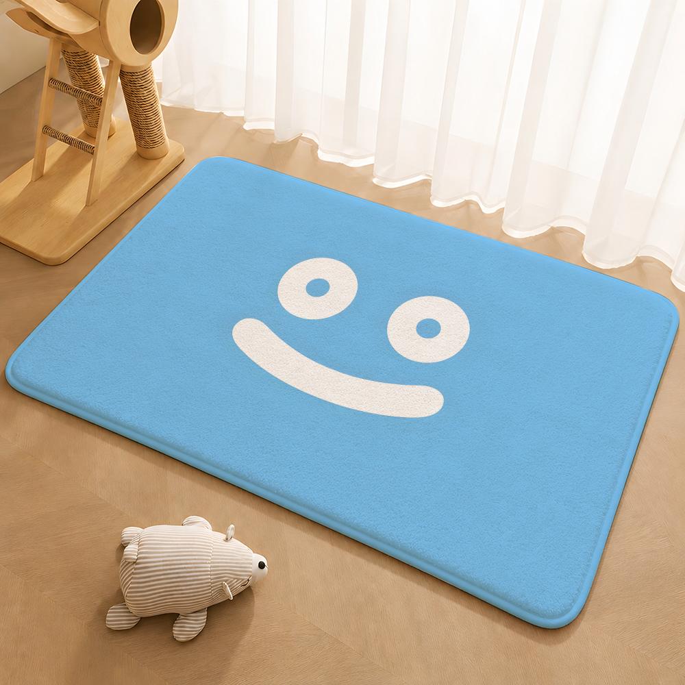 Slime Morimori Dragon Quest Floor Mat Floor Mat Soft Flannel Non-Slip Door Rug for Living Room