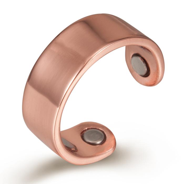 

Vinterly Cuff Adjustable Rings for Women Men Health Energy Magnetic Pure Copper Wide Wedding Band Finger Minimalist Jewelry resizable