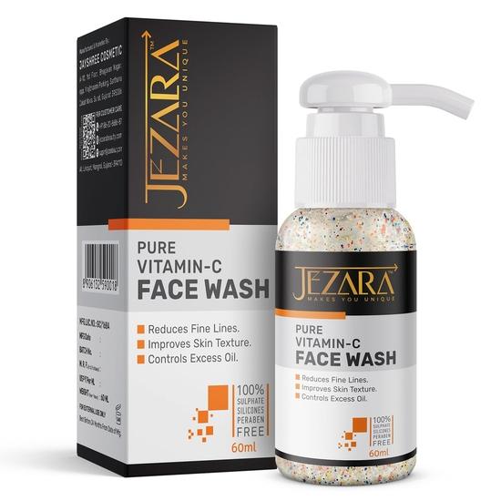 Средство для умывания лица Jezara с чистым витамином С | 100% безмасляная кожа