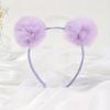 Novel And Cute Candy Colored Pom-Pom Headbands, Faux Rabbit Plush Hair Accessories for Festive Outfits.