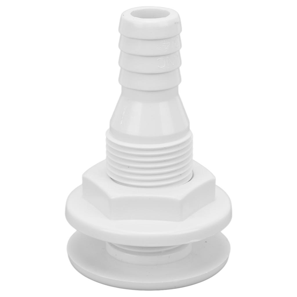 Boat Through Hull Connector 3Celsius4in ABS Plastic Hose Coupling Drain Outlet Accessory