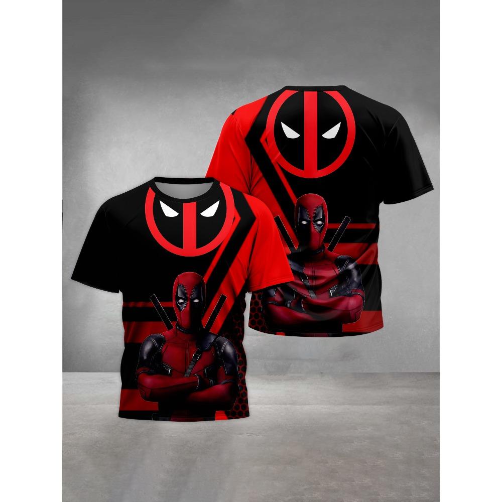 

3D Print Hot Super Hero Deadpools Baby Clothing Male Outdoor Clothes for Children Boy Girl Child Top T-shirt 140