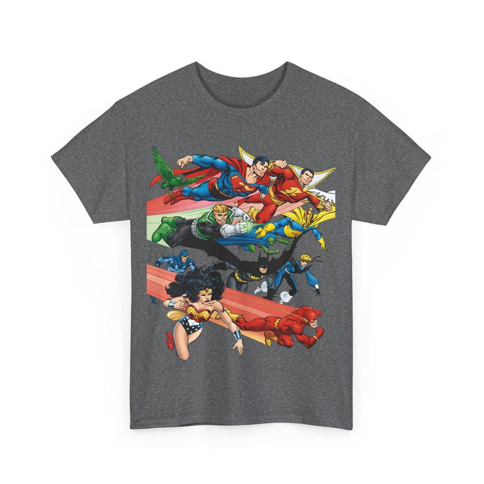 DC Legends T-Shirt - John Byrne Art - Superman, Dr Fate, Blue Beetle - DC Comics M