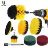 UNTIOR Electric Drill Brush Kit Scrubber Cleaning Brush For Carpet Glass Car Kitchen Bathroom Toilet Household Cleaning Tools