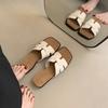Internet Celebrity Soft Bottom Cool Slippers Women Wear 2025 Summer New Fairy Wind with Skirt Flat Bottom Beach One Word