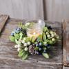 22cm Candle Decoration Cute Mini Wreath Home Decor Simulated Berries Multifunctional Christmas Decor Elegant Christmas
