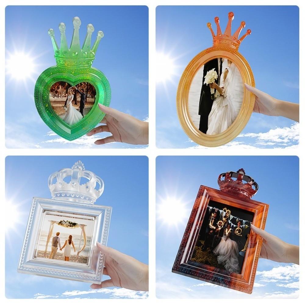 Non-Stick Photo Frame Silicone Mold Crown Design Epoxy Resin Mold Plaster Ornament Mold Home Decor