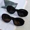 New Vintage Women Oval Sunglasses Designer Brand UV400 Protection Trendy Street Shades Eyewear Gafas De Sol